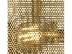 Searchlight Fishnet 3 Light Flush Ceiling Light Mesh Matt Gold, E27