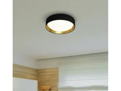 Searchlight Gianna Integrerad LED 1 Light Flush Taklampa Svart, Guld
