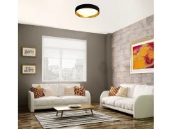 Searchlight Gianna Integrerad LED 1 Light Flush Taklampa Vit, Svart, Guld