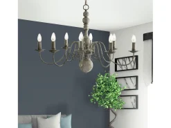 Searchlight Greythorne 8 ljus ljuskrona gr finish, E14