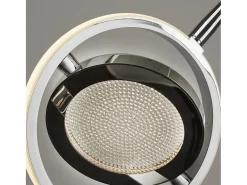Searchlight Gyroscope3 Ljus LED Ring Bar Pendel Krom, Kristallsand 3000K