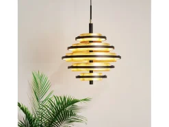 Searchlight HiveBlack/Gold Leaf 5 Light LED Pendel 2700K