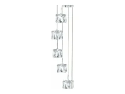 Searchlight Ice Cube LED 8 Light Spiral Cluster Pendel Kromglas