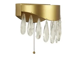 Searchlight JewelLED vägglampa, guld, kristall 4000K