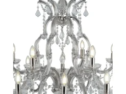 Searchlight Marie Therese 18 ljus kristallkrona kromfinish, E14