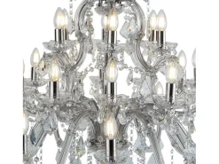 Searchlight Marie Therese 30 ljus kristallkrona kromfinish, E14