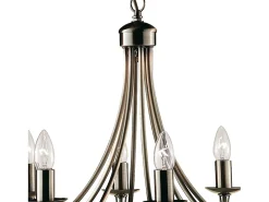 Searchlight Maypole 8 ljus ljuskrona antik mssingsfinish, E14