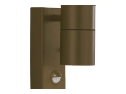 Searchlight MetroLED Utomhus & Veranda (GU10 LED) Vägglampa 2 Ljus + Sensor Rostbrun IP44