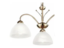Searchlight Milanese 3 Ltt takhnge med flera armar Antik mssing, glas, E14