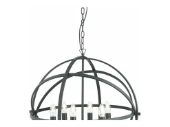 Searchlight Orbit 6 ljus sfrisk bur takhnge mattsvart, E14