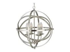 Searchlight Orbit 4 Ltt sfriskt takhnge Satin Silver, E14