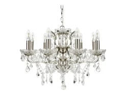 Searchlight Paris 8 ljus ljuskrona satin silver finish, E14