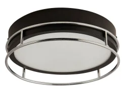 Searchlight Pheonix Phoenix 2 Plafones Negro, Cromo, Vidrio Esmerilado