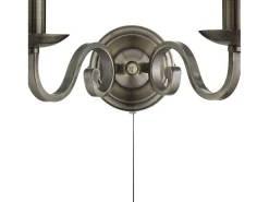 Searchlight Richmond 2 ljus inomhusljus vgglampa antik mssing, E14