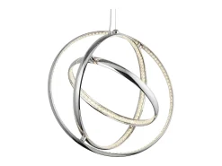 Searchlight Rings Integrerad LED-takhnge krom med glaskristaller