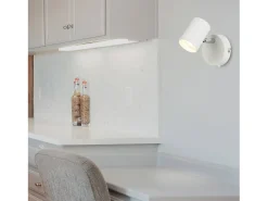 Searchlight Rollo Integrerad LED 1 ljus Vgglampa inomhus Vit
