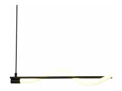 Searchlight Serpent1 Ljus LED Konvertibel Till Semi Spola Pendel, Svart, Akryl 2700K