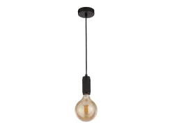Searchlight Suspensions Cable de Suspensión Moleteado Negro, Cable Trenzado Negro