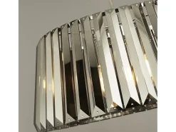 Searchlight Tiaraljushänge, krom rökglas