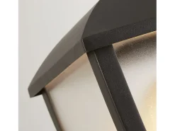 Searchlight Utomhusstolpe (450 mm hjd) - Svart med klara frostade paneler