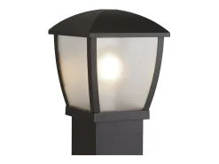 Searchlight Utomhusstolpe (730 mm hjd) - Svart med genomskinliga frostade paneler
