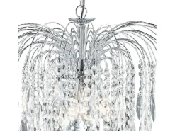 Searchlight Waterfall 5 ljus kristallkrona kromfinish, E14
