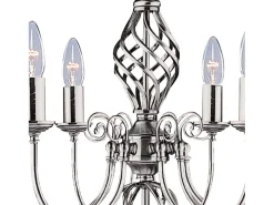 Searchlight Zanzibar 8 ljus ljuskrona satin silver finish, E14