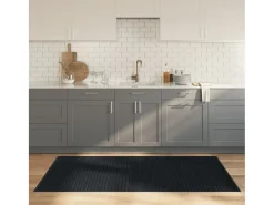 Senad Alfombra rectangular bambú gris 100x200 cm