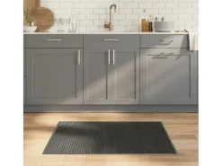 Senad Alfombra rectangular bambú gris 70x100 cm