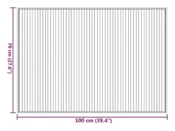 Senad Alfombra rectangular bambú gris 70x100 cm