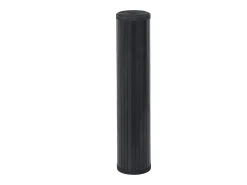 Senad Alfombra rectangular bambú negro 100x300 cm