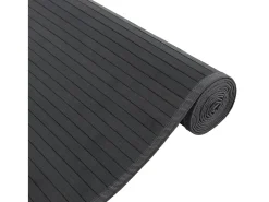 Senad Alfombra rectangular bambú negro 80x500 cm