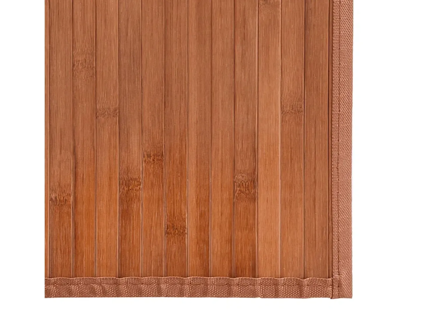 Senad Alfombra rectangular bambú marrón 100x300 cm