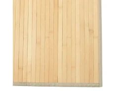 Senad Alfombra rectangular bambú color natural claro 80x300 cm