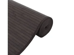 Senad Alfombra rectangular bambú marrón oscuro 70x200 cm