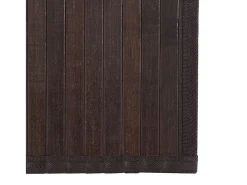 Senad Alfombra rectangular bambú marrón oscuro 70x200 cm