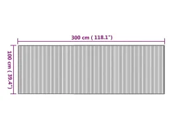 Senad Alfombra rectangular bambú color natural 100x300 cm