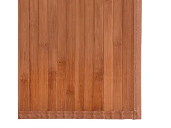 Senad Alfombra rectangular bambú marrón 70x200 cm