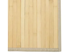 Senad Alfombra rectangular bambú color natural claro 100x300 cm