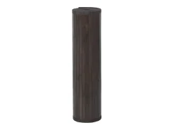 Senad Alfombra rectangular bambú marrón oscuro 80x300 cm
