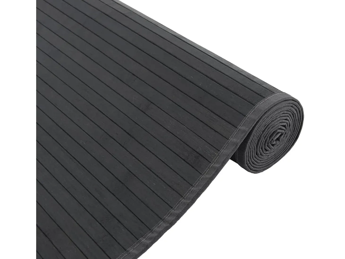 Senad Alfombra rectangular bambú gris 80x200 cm