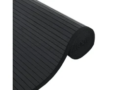Senad Alfombra rectangular bambú negro 70x100 cm