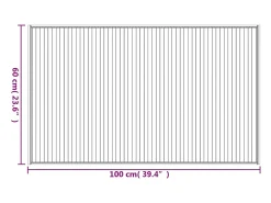 Senad Alfombra rectangular bambú marrón oscuro 60x100 cm