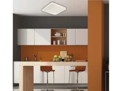 Sendy Q - Lámpara de techo cuadrada d. Lámpara acrílica blanca de 50 cm con LED CCT integrado + mando a distancia H.8 - Ø52 - BL329-Q50-PBC