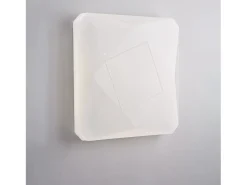 Sendy Q - Lámpara de techo cuadrada d. Lámpara acrílica blanca de 50 cm con LED CCT integrado + mando a distancia H.8 - Ø52 - BL329-Q50-PBC