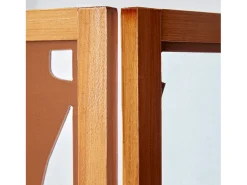 Separador de ambiente 130,5x2,2x175 cm marrón