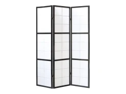 Separador de ambiente 132x2.2x175 cm Negro Shoji