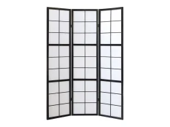 Separador de ambiente 132x2.2x175 cm Negro Shoji