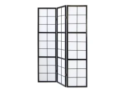 Separador de ambiente 132x2.2x175 cm Negro Shoji