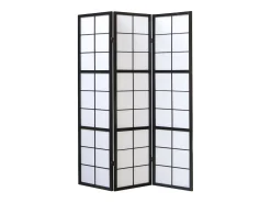 Separador de ambiente 132x2.2x175 cm Negro Shoji